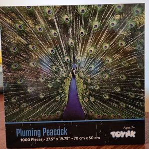 TOYNK 1000pc Pluming Peacock Jigsaw Puzzle